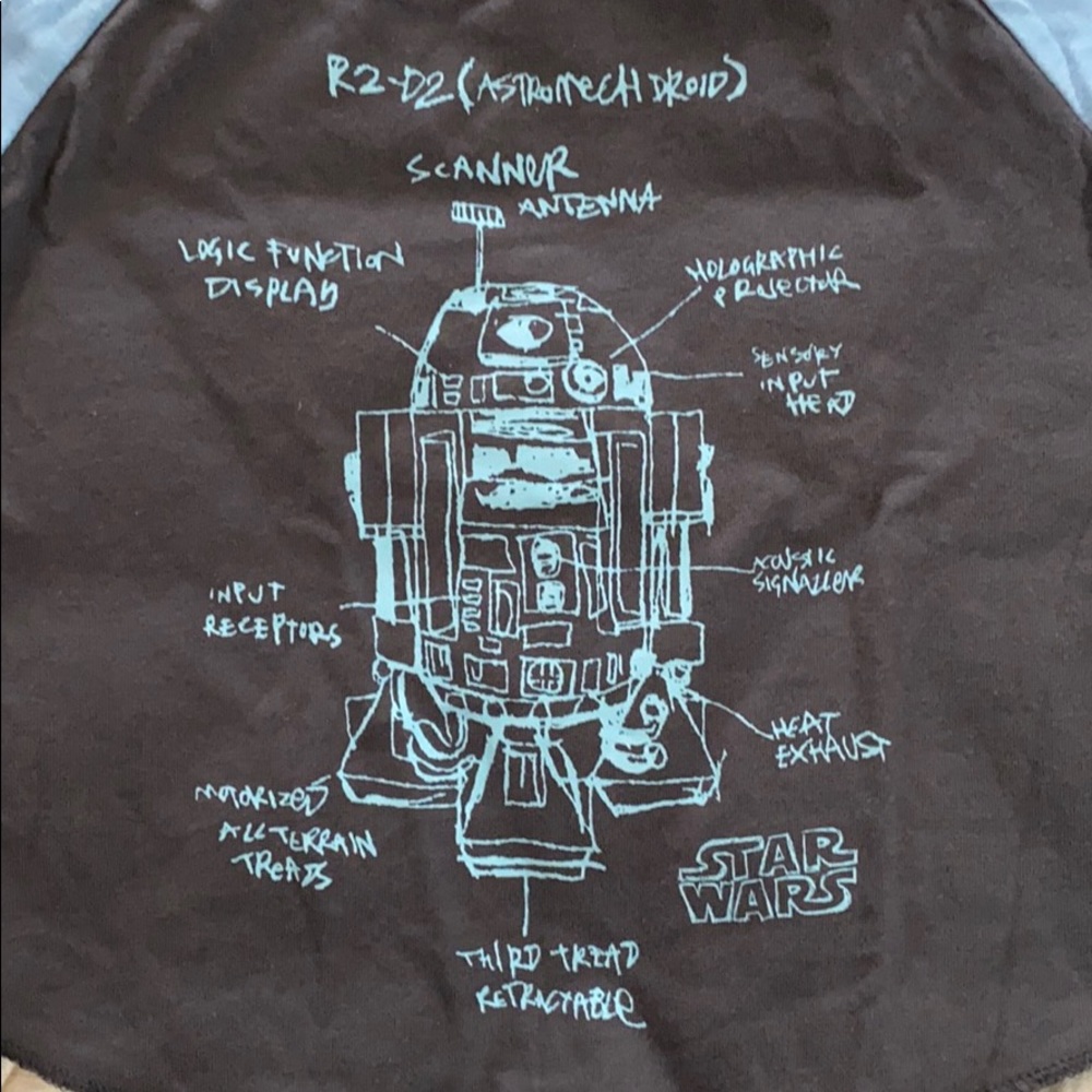 Star Wars R2-D2 12T baseball tee - Picture 2 of 5